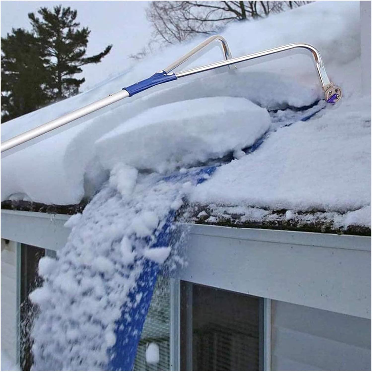 Snow Rake Roof Snow Rake Removal Tool 20 Ft Roof Snow Removal Tool, with Adjustable Telescoping Handle Relieve Your House from The Heavy Snowfalls