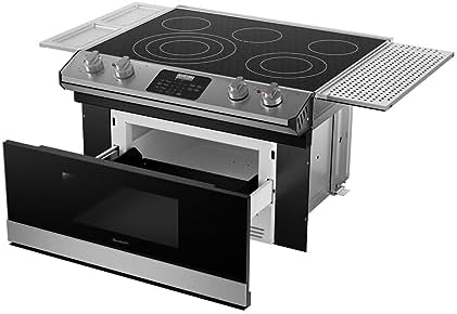SHARP STR3065HS 30 Inch Smart Rangetop with 4 Cooking Zones, Microwave Drawer Oven, Triple & Double Heater, Warming Zone, Sensor Cook, and Metal Rotary Knobs/Glass Touch Panel