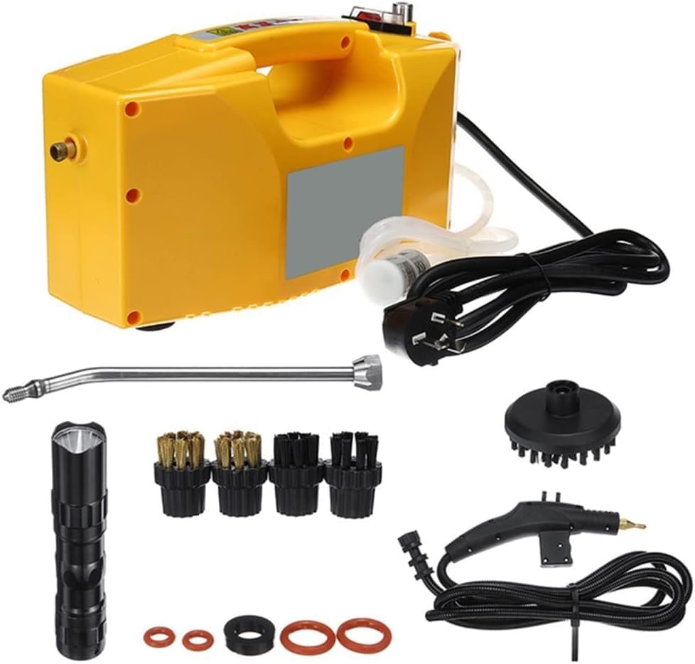 3000W High Pressure Steam Cleaner, Portable Handheld Steam Cleaner, Multi-Purpose Steam Cleaner For Kitchen, Bathroom, Upholstery, Carpets And Cars (Color : Yellow), gaoyun-1001