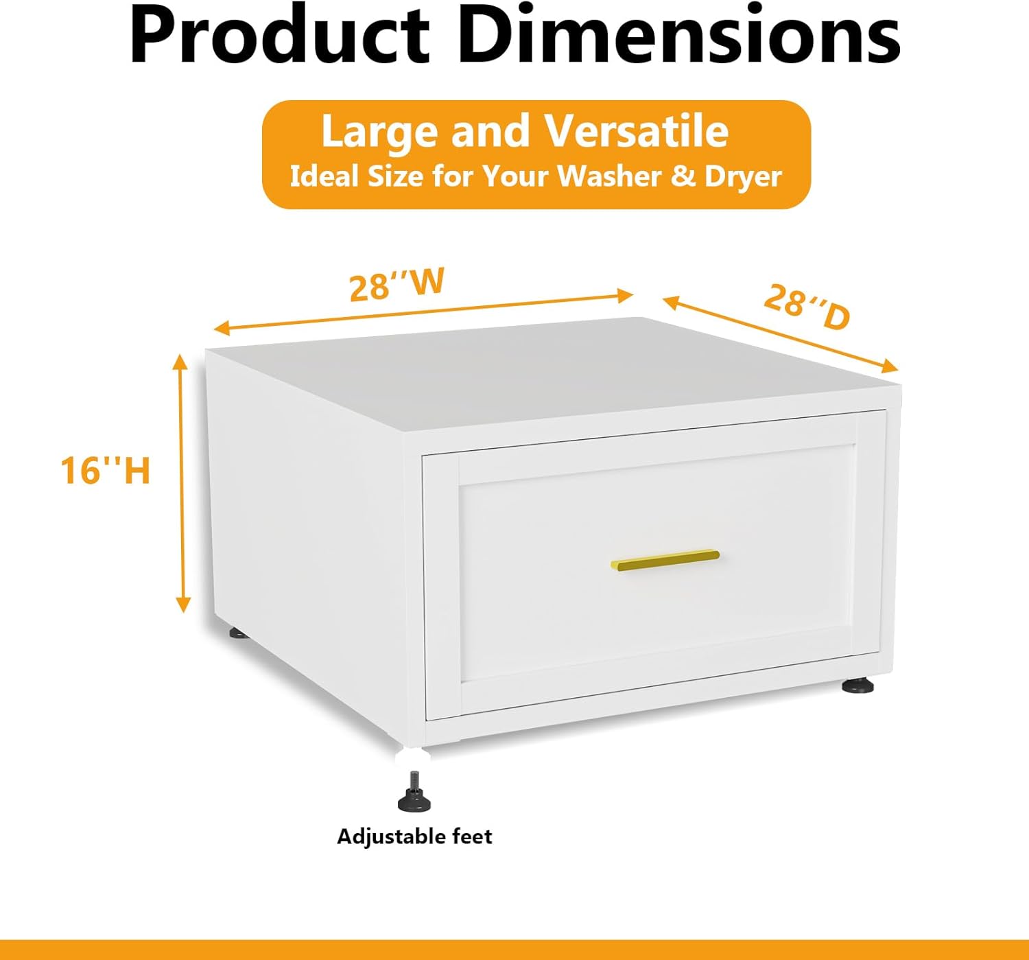 Laundry Pedestal Heavy Duty Metal Washer and Dryer Pedestals, 16