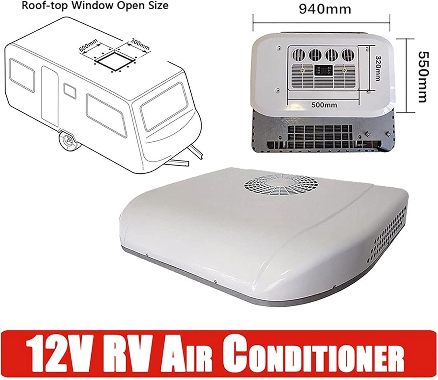 Air conditioner;air 12V/24V,air conditioner;air conditioner;air 12V/24V DC suitable Cooling/heating of roof conditioner 12V