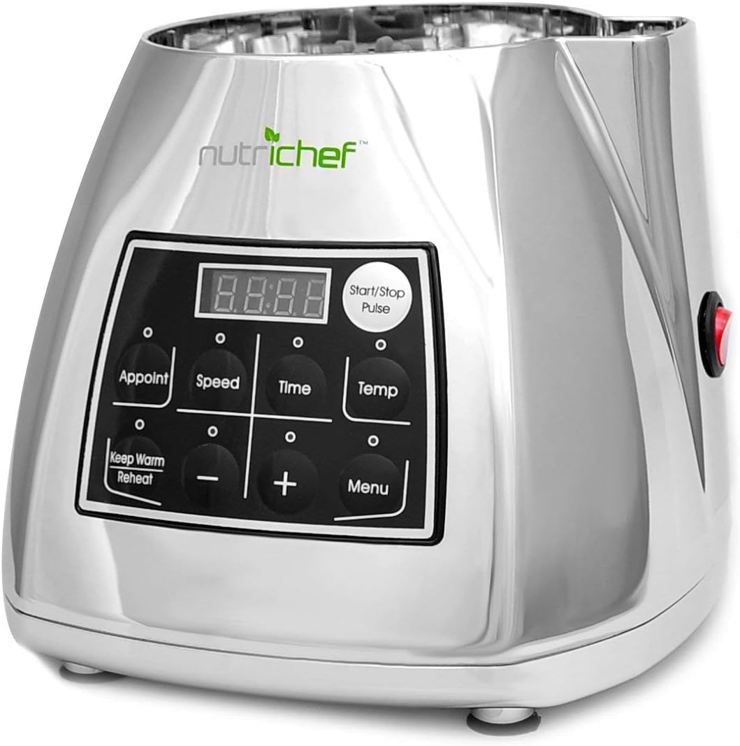 NutriChef PKSM240SS Electronic Soup Cooker and Blender, One Size, Silver