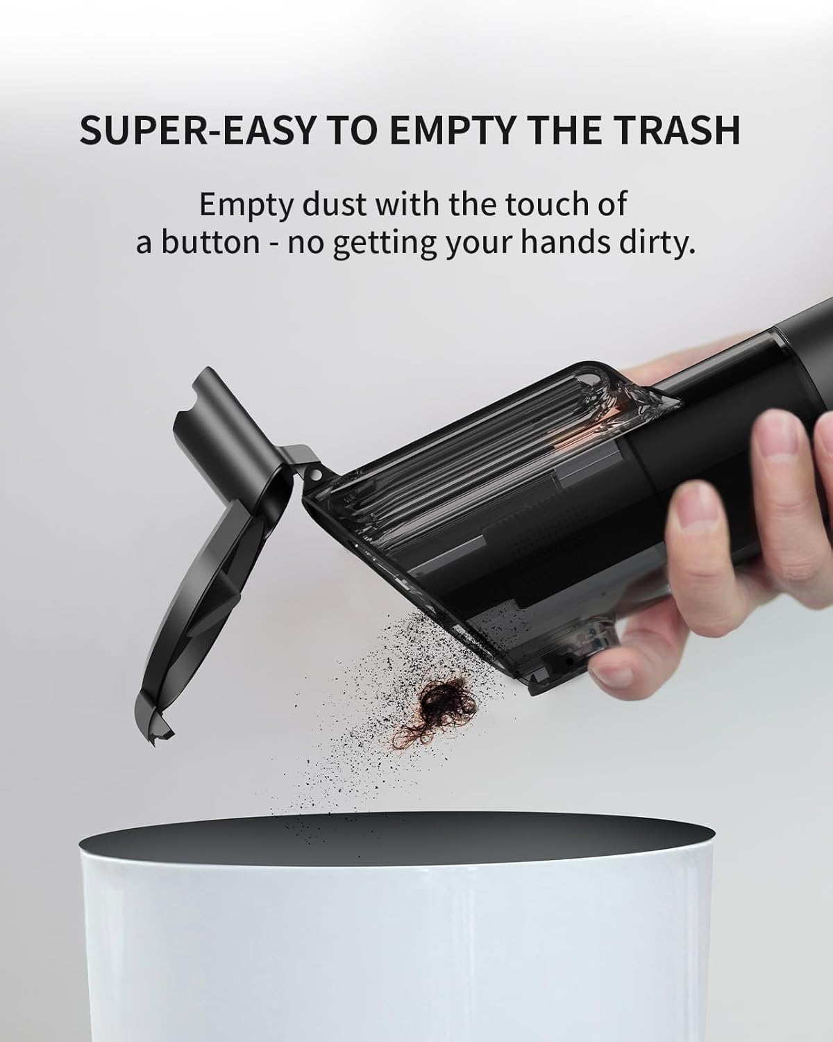 AutoBot Car Vacuum Portable Cordless - 20000PA Handheld Vacuum for Pet Hair, 50 Min Runtime with 5 Attachments & Flexible Hose, 3Hr Fast Charge for Cars, Trucks, Home Cleaning (Type-C)