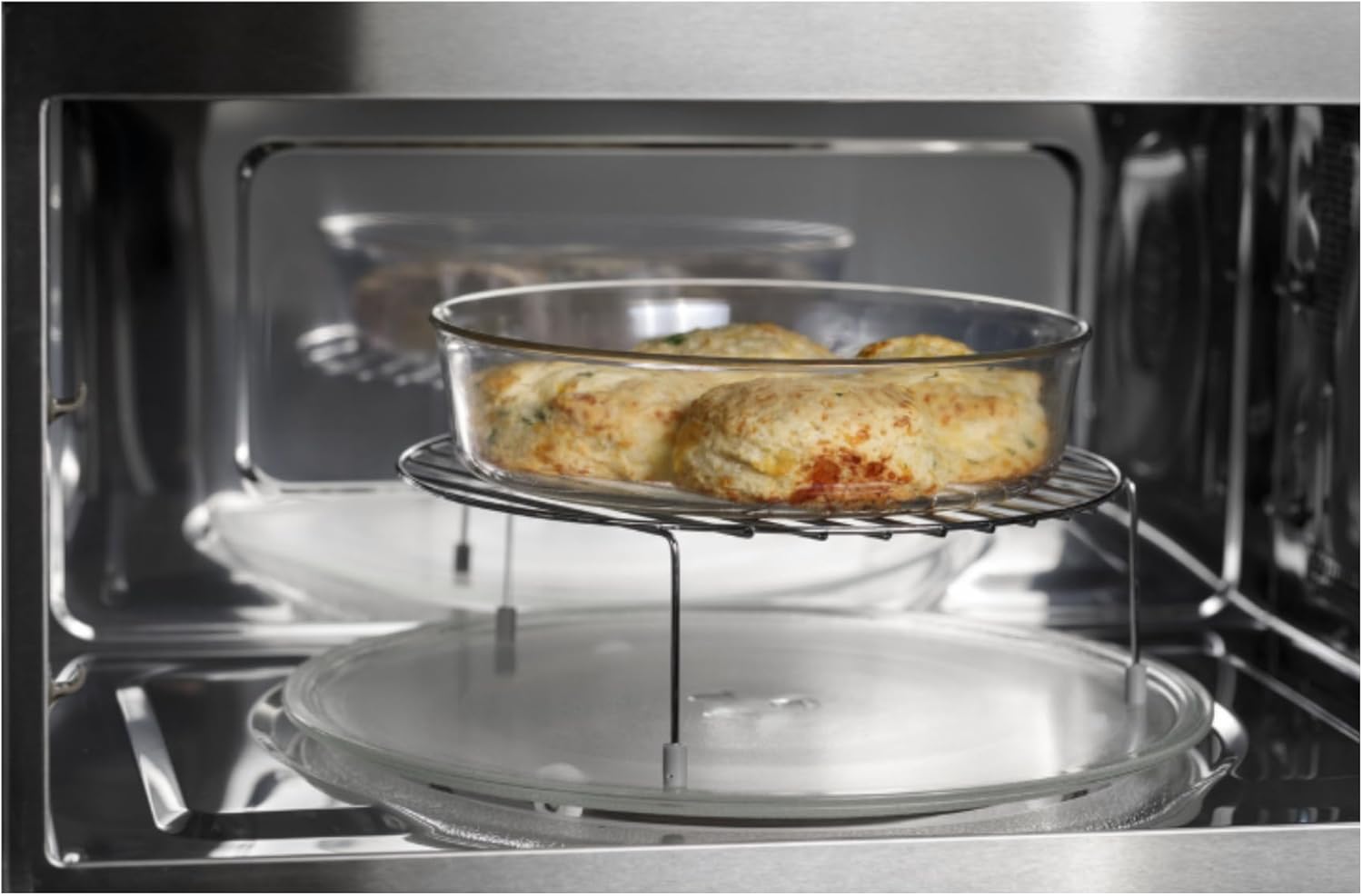 30 in. Wide 1.70 cu ft Electric Built-in Microwave in Stainless Steel with Convection Cooking and Glass Touch Controls