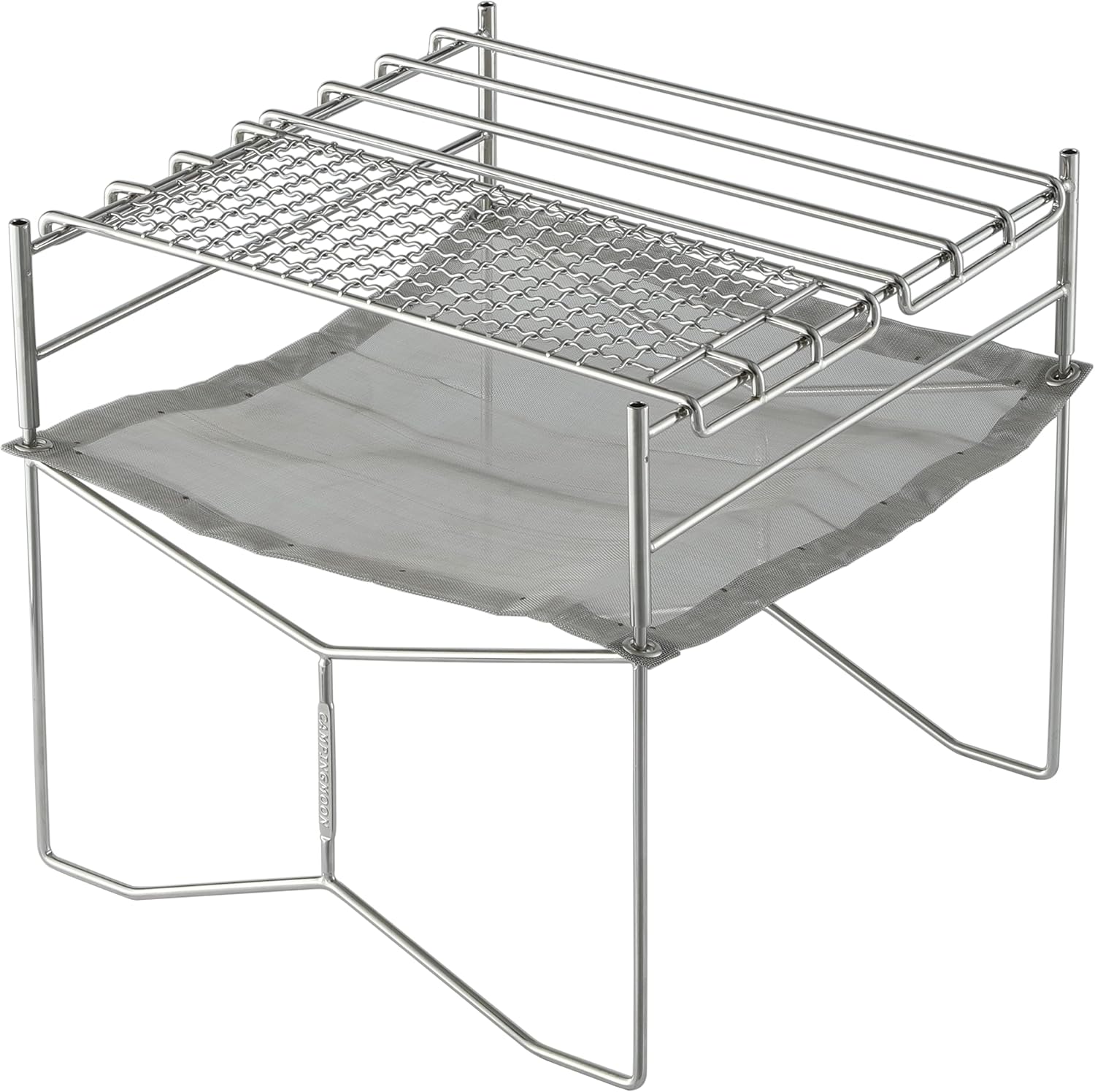 NANGOGEAR 11104 (SOLO-202-JS) Bonfire Stand, Stainless Steel Mesh, Solo Grill