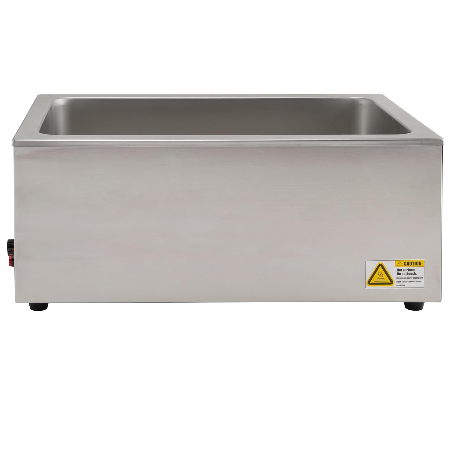 Winco FW-S500 Commercial Portable Steam Table Food Warmer 120V 1200W,Stainless Steel,Large