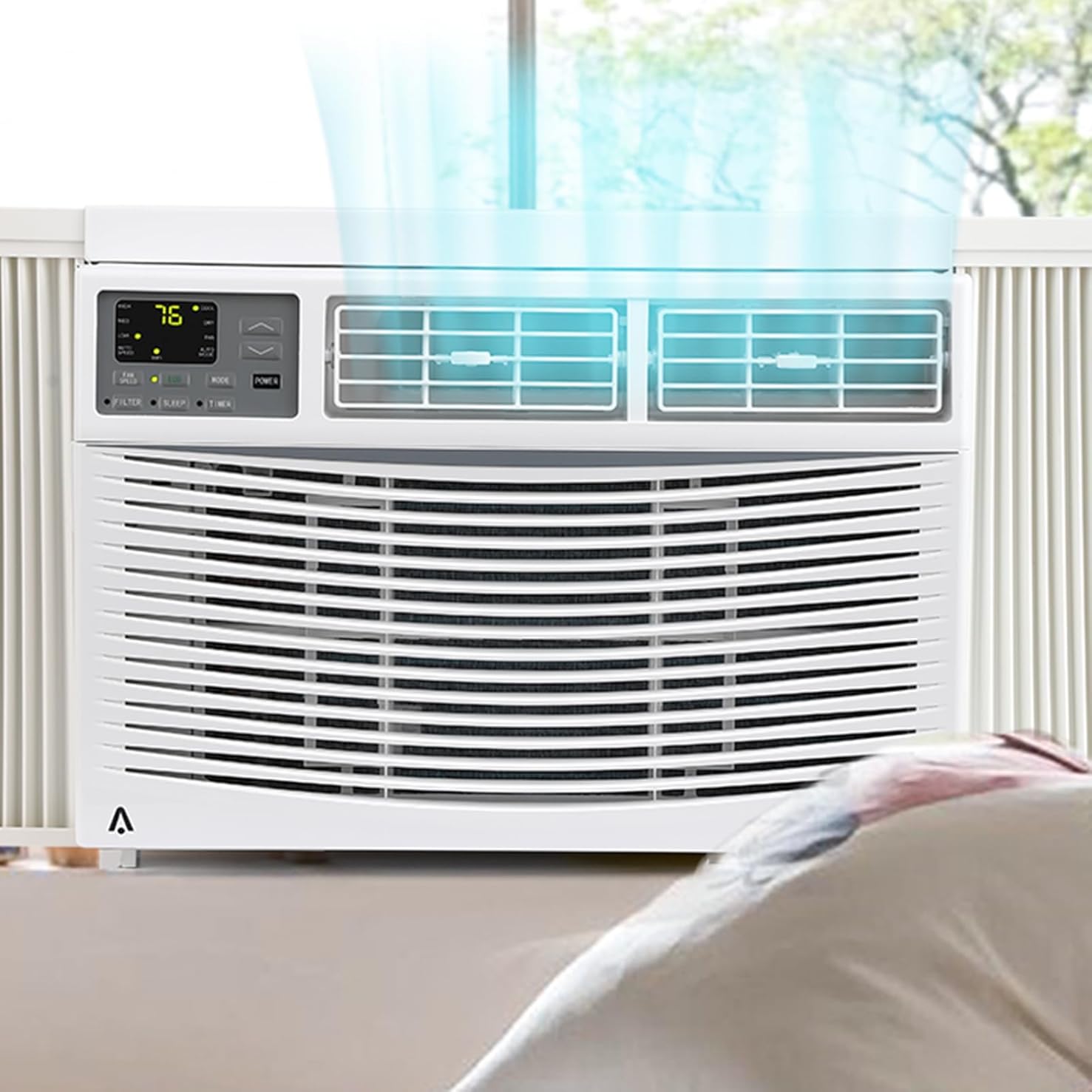 10,000 BTU Window Air Conditioner,Up to 450 Sqf, Window AC Units with Cool and Fan Functions,Quiet Operation with wifi and Remote Control,3 Cooling & Fan Speeds, Auto Restart