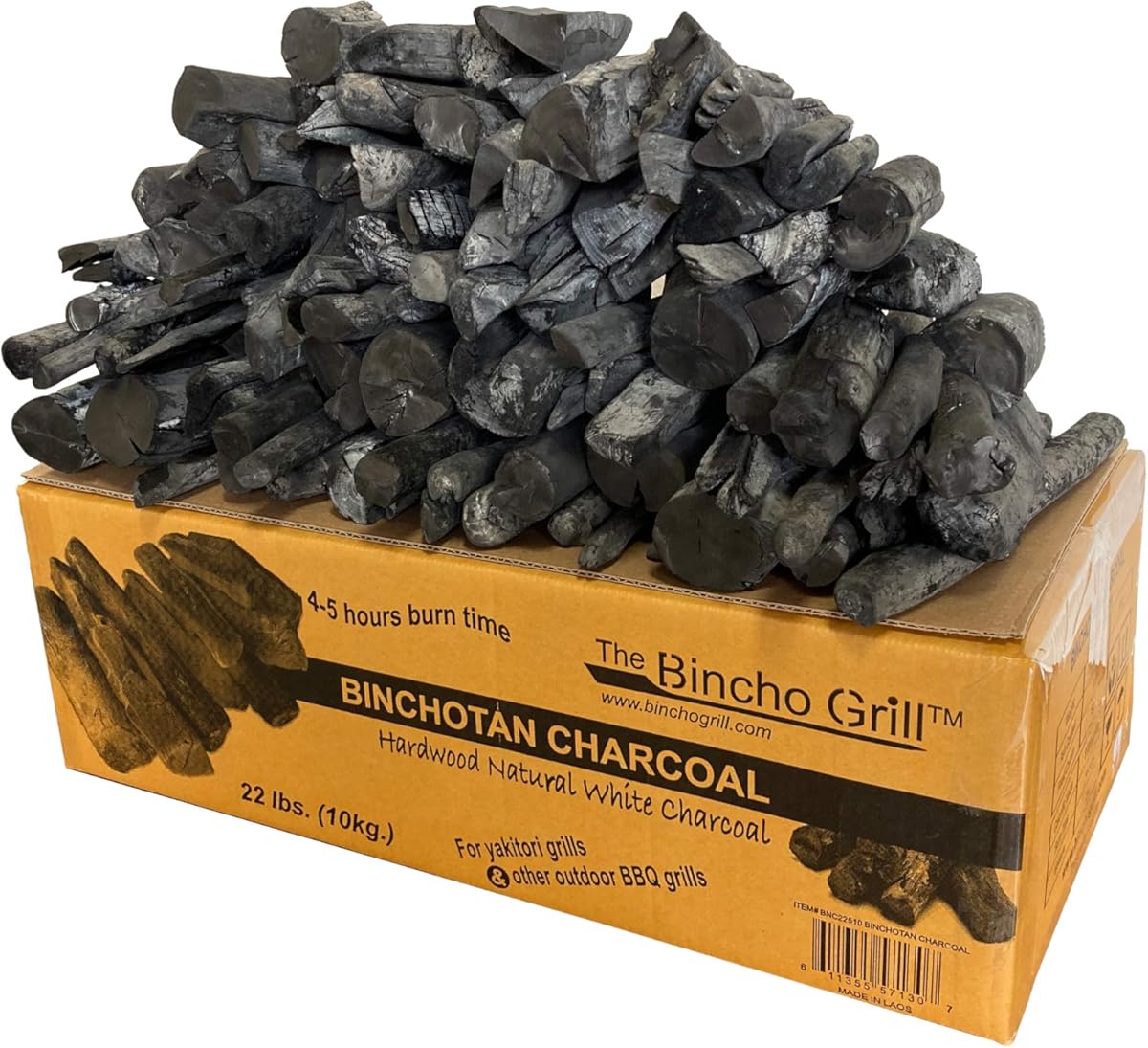 The Bincho Grill Binchotan Charcoal 22lbs. (10kg) High-Grade for Yakitori and Japanese BBQ Grills