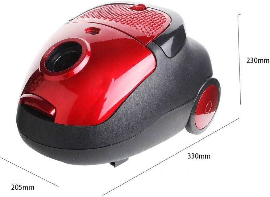 Vacuum Cleaners Horizontal Vacuum Cleaner,for Home Hard Floor Carpet Lightweight Power Strong Suction Powered Corded Canister Vacuum Cleaner, Red.