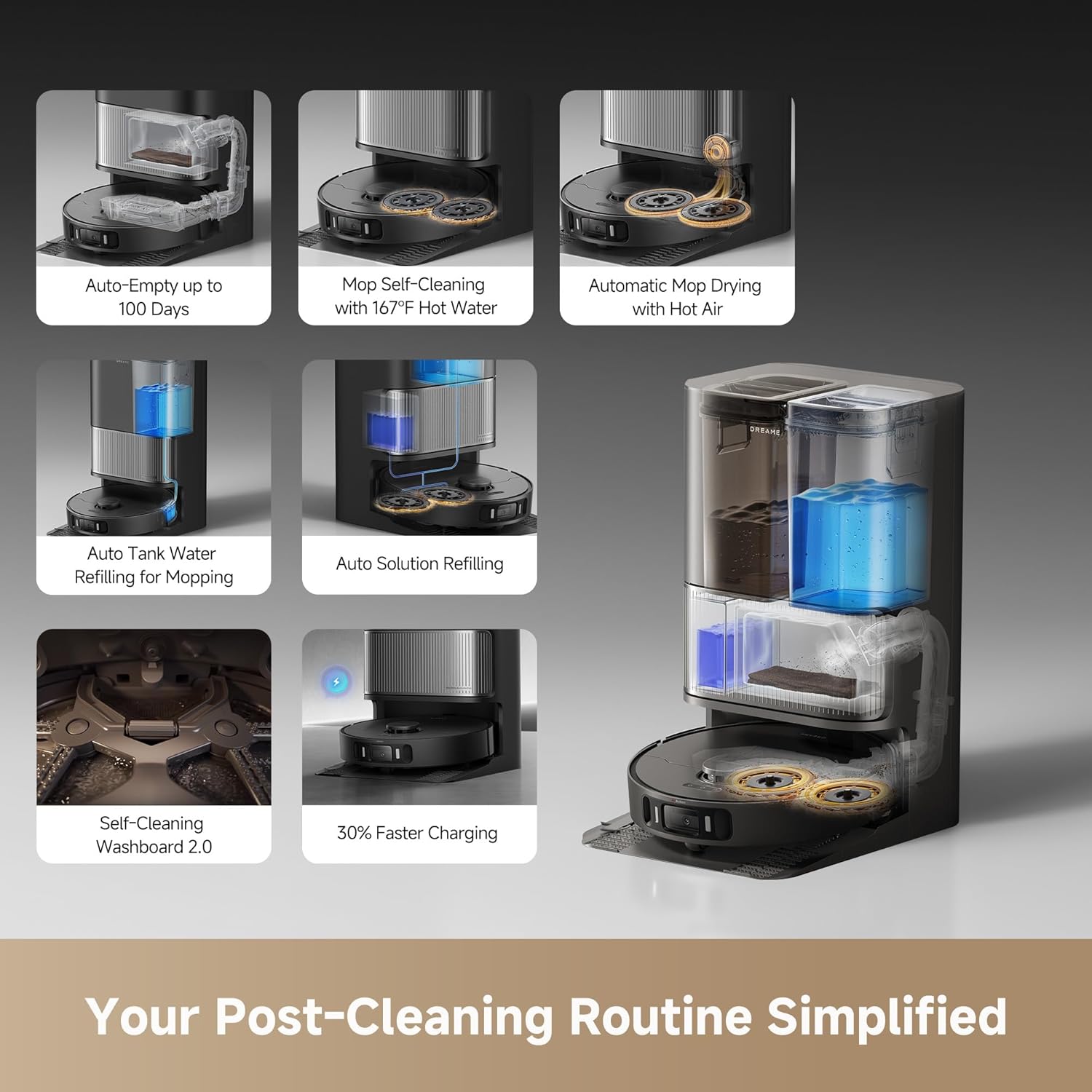 DREAME L40s Ultra AE Robot Vacuum Cleaner (Black) and Filter(1PCS)