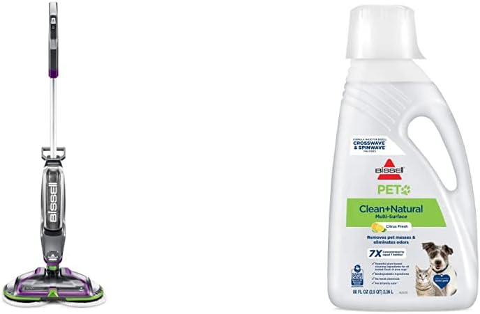 Bissell SpinWave Cordless PET Hard Floor Spin Mop, 23157 PET Natural Cleaning Formula