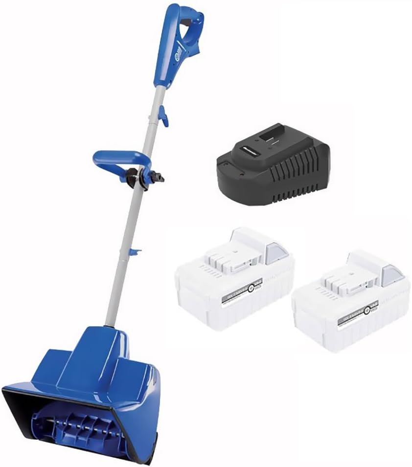 Handheld Electric Snow Shovel, Battery Powered Snow Blower, Cordless Snowplow with Adjustable Handle, Rechargeable Snow Thrower