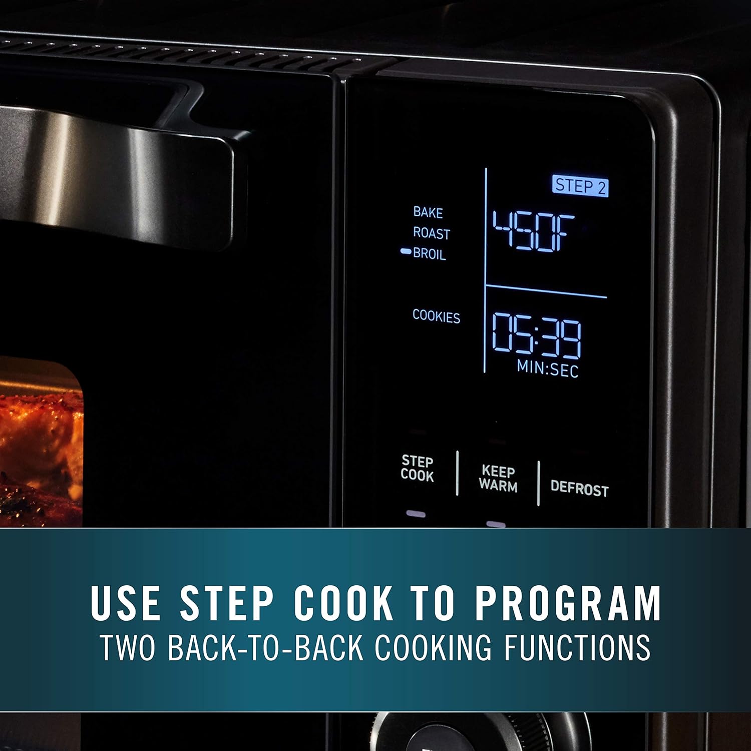 Calphalon Performance Cool Touch Toaster Oven with Turbo Convection, Large (2106488), Black/Silver