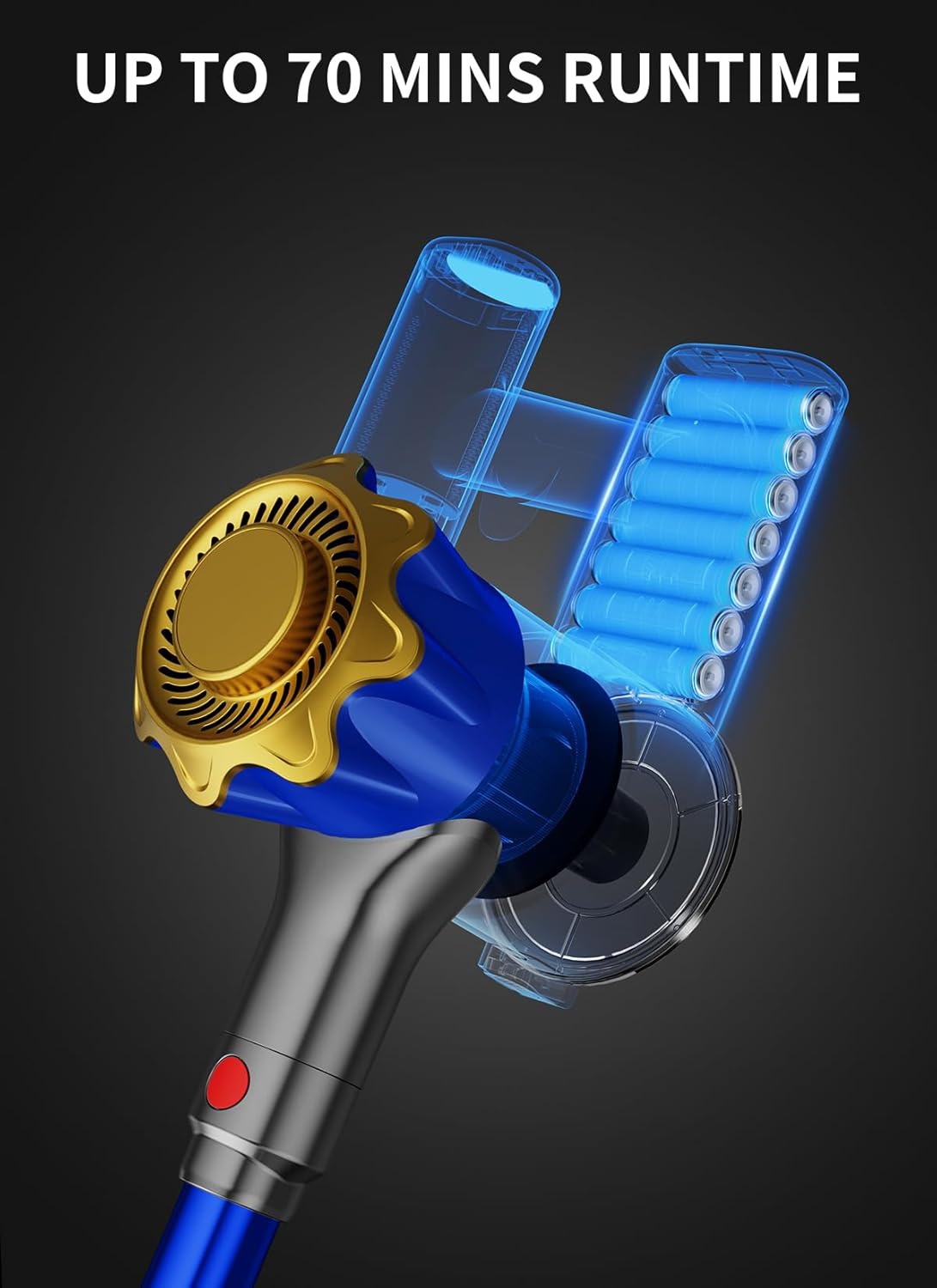 Cordless Vacuum Cleaner, 580W 50Kpa Powerful Stick Vacuum, Up to 70Mins Rechargeable Battery, Vacuum Cleaners for Home Anti-Tangled Lightweight Handheld for Hardwood Floor, Carpets, Pet Hair