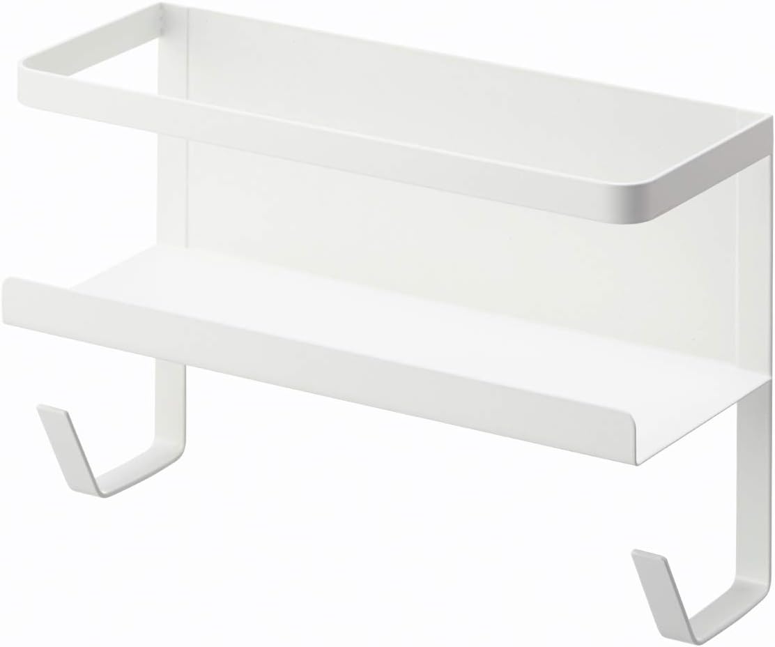 Laundry side carrier 4771 Yamazaki, that Kaufmann (Yamazaki) hose holder with a washing machine next to the magnetic frame, white, can be stored over W28XD12XH18.5 cm plate