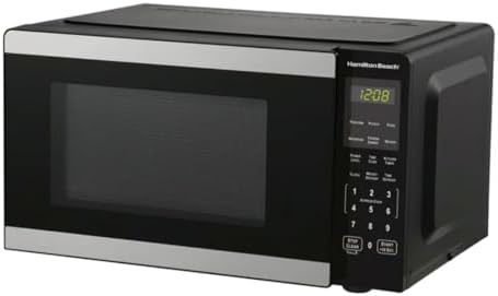Hamiilton 0.9 Cu ft Countertop Microwave Oven, 900 Watts, Stainless Steel, New