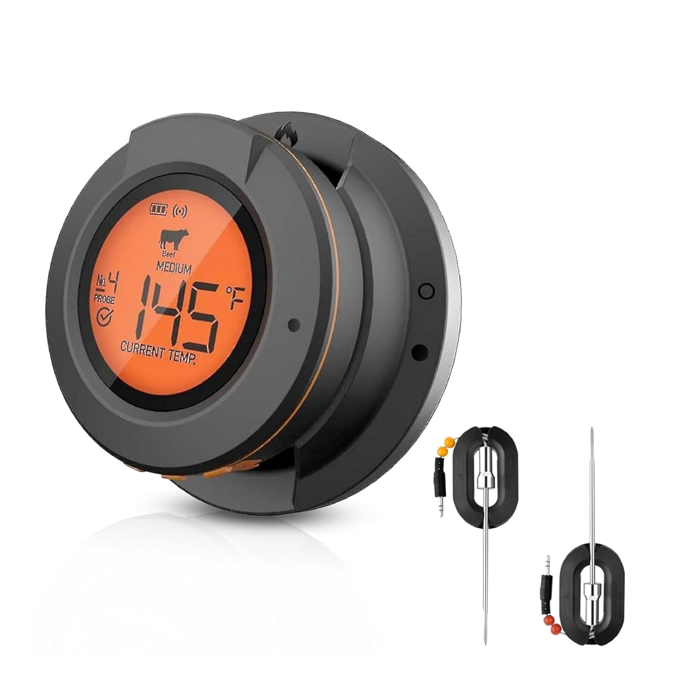 Digital Smoker Thermometer-Bluetooth Digital Grill Thermometer for Outside Grill-Big Green Egg Thermometer-Includes 2 Probes-Gift for Men Dad Husband