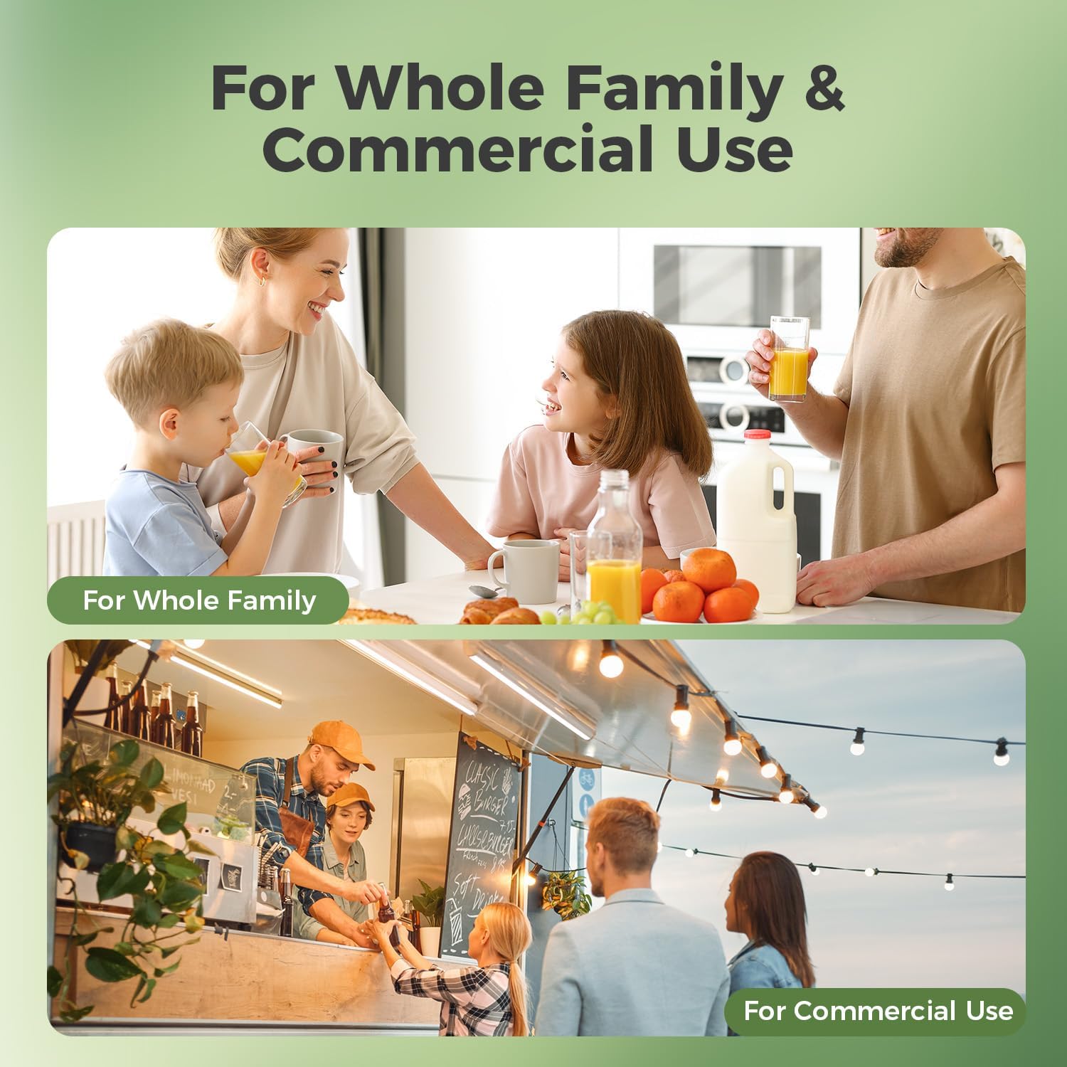 Blenders for Kitchen, Smoothie Blender with Timer - Countertop Blenders with 68oz Dishwasher-Safe Pitcher, Ice Crushing & Frozen Fruit, Silver