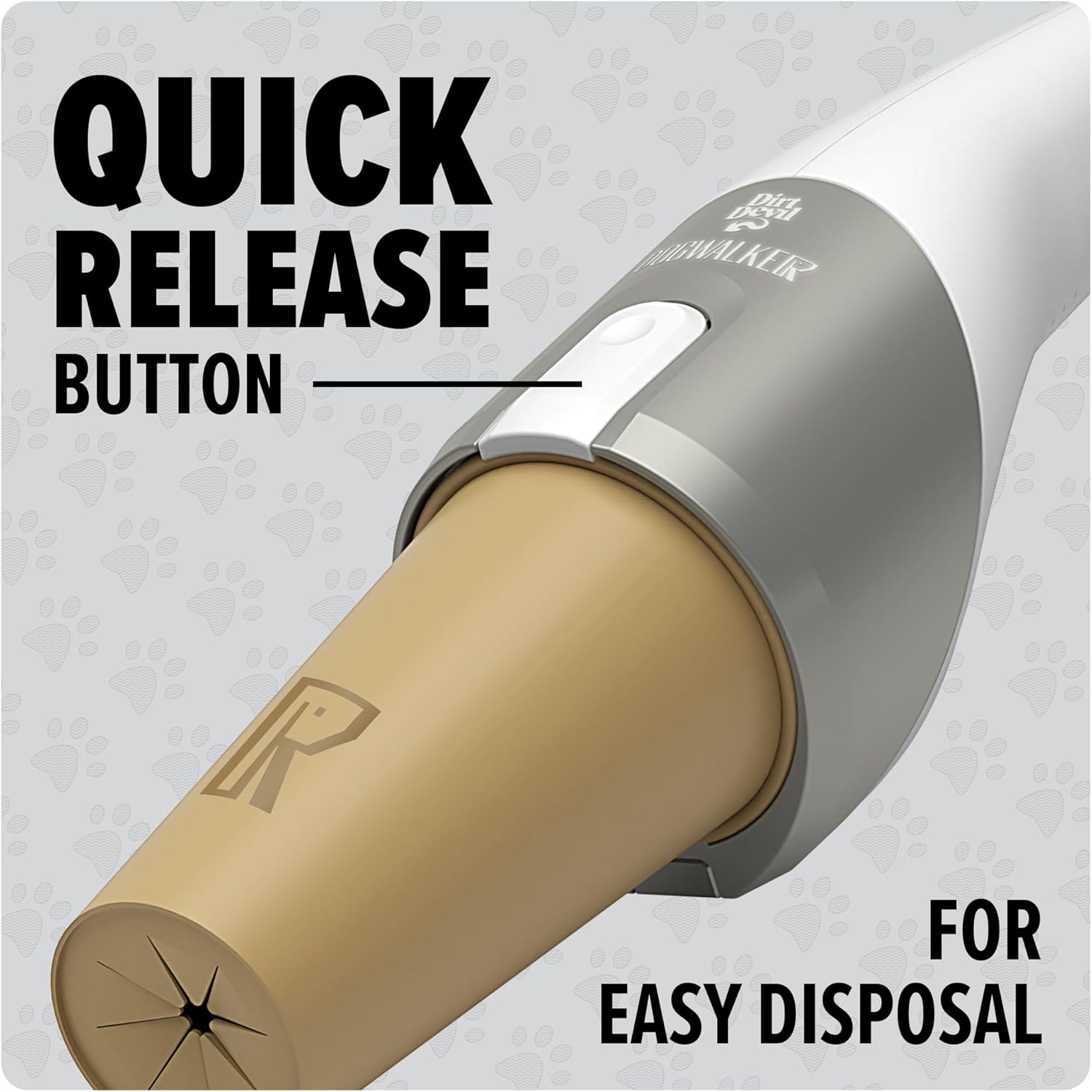 Dirt Devil Dogwalker Pet Waste Vacuum, Portable Handheld Vacuum, No-Contact Poop Scooper for Dogs, Ideal for Dogs up to 50 Pounds, Dog Poop Scooper for Yard Cleanup and Walks