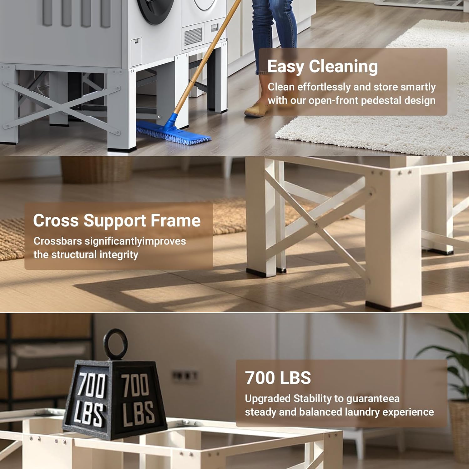 SKM 2-in-1 Washer & Dryer Pedestal Stand, 29