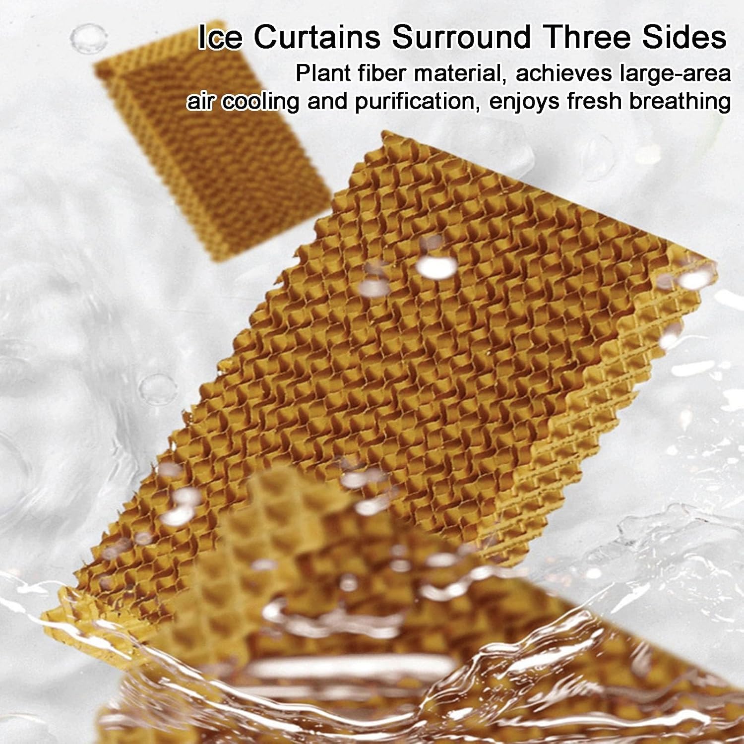 Evaporative Cooler, 3 in 1 Portable Air Cooler, Windowless Air Conditioner with 3 Speeds, Knob, 13 Gal Tank for Outdoor, Office, Home