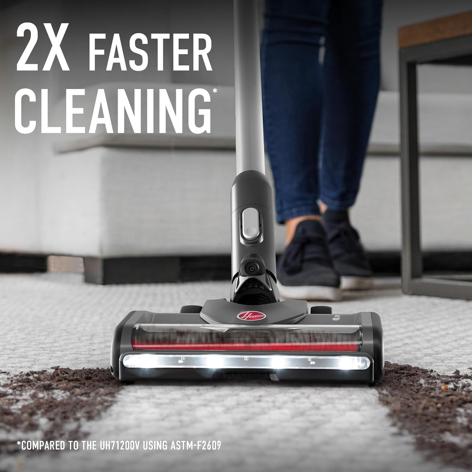 Hoover Excelerate Cordless Stick Vacuum Cleaner with Included Tools, for Carpet and Hard Floors, Lightweight Design, Powerful Suction, LED Headlights, BH59000V