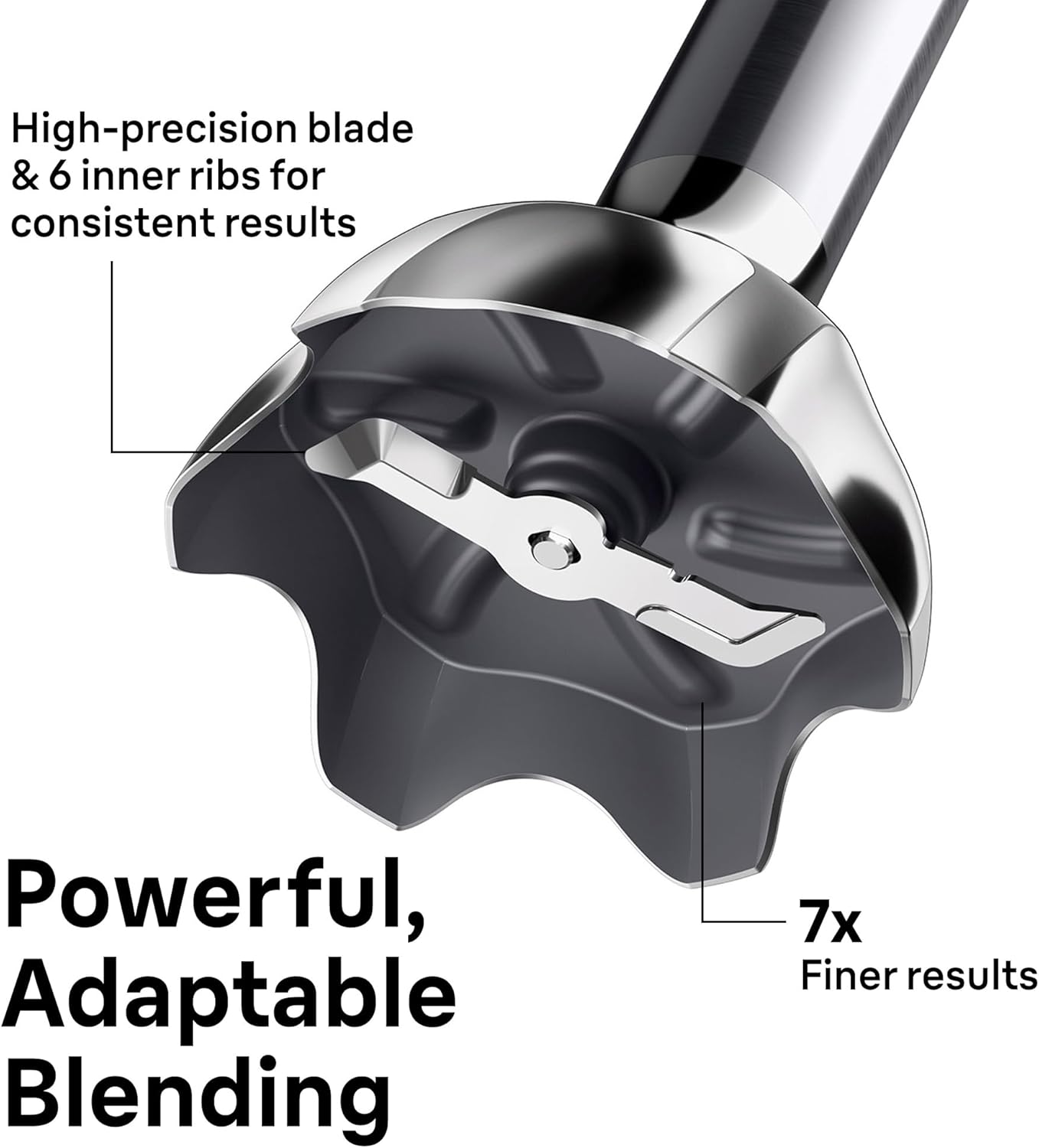 Braun MQ50202M MultiQuick Vario 5 Handheld Blender – 21-Speed Stick with Turbo Boost, Stainless Steel Blades, EasyClick System, 500W, Chopper, Whisk, Masher – Immersion Blender for Smoothies