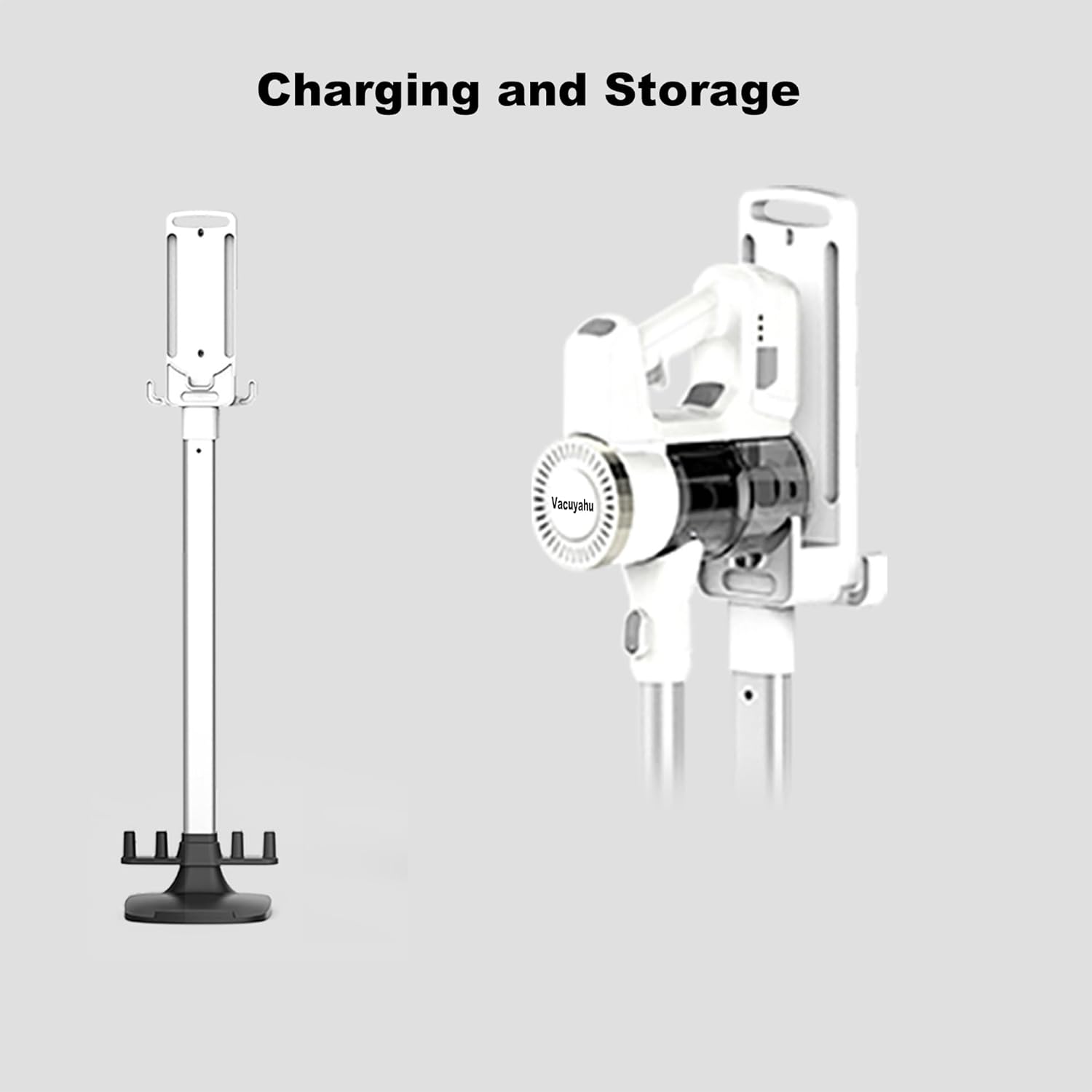 Cordless Handheld Vacuum Cleaner, with Motorized Brush with LED Light s& Cyclone System+ Hepa Filter,Variable Speed 2pcs 2in1 Combi Nozzle