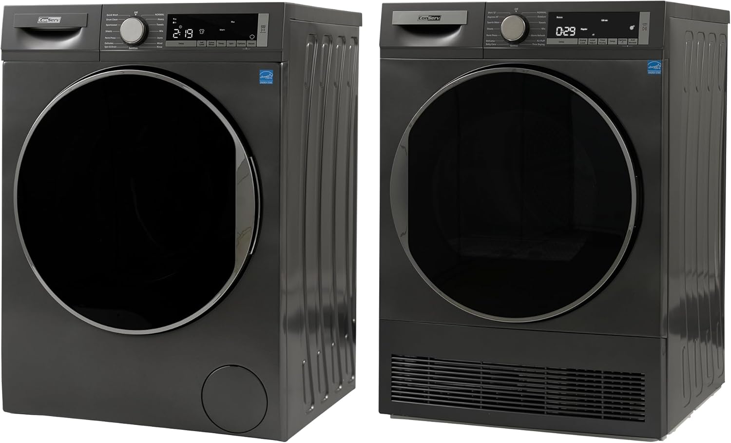 2.2 cf 120 V Washer & 4 Cf 220V Condensing Dryer (Titanium)