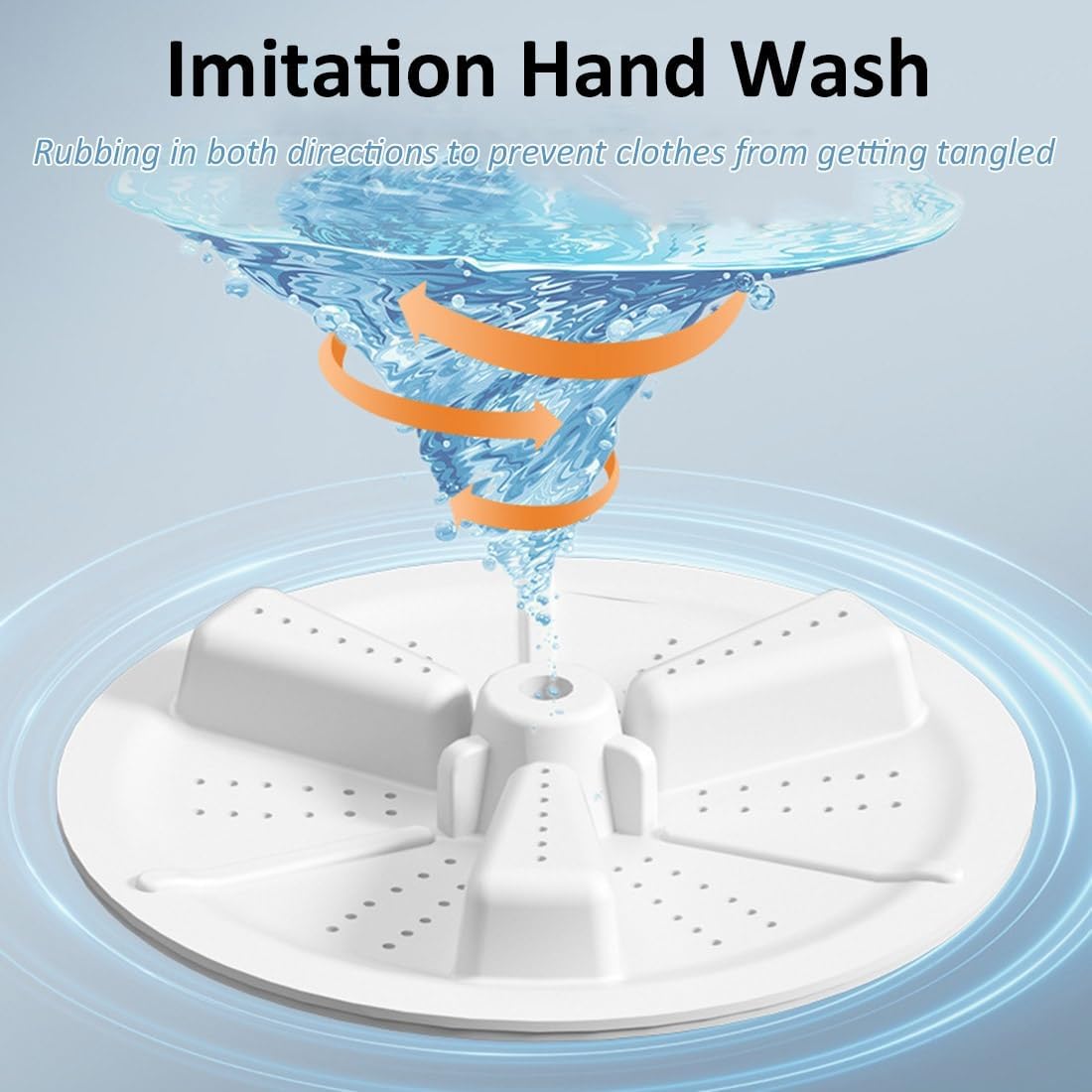 Portable Camping Washing Machine Foldable Mini Washer Small Washing Machine for Apartment Traveling Laundry Camping Underwear Baby Clothes(16L(20x29cm/8x11.4in))