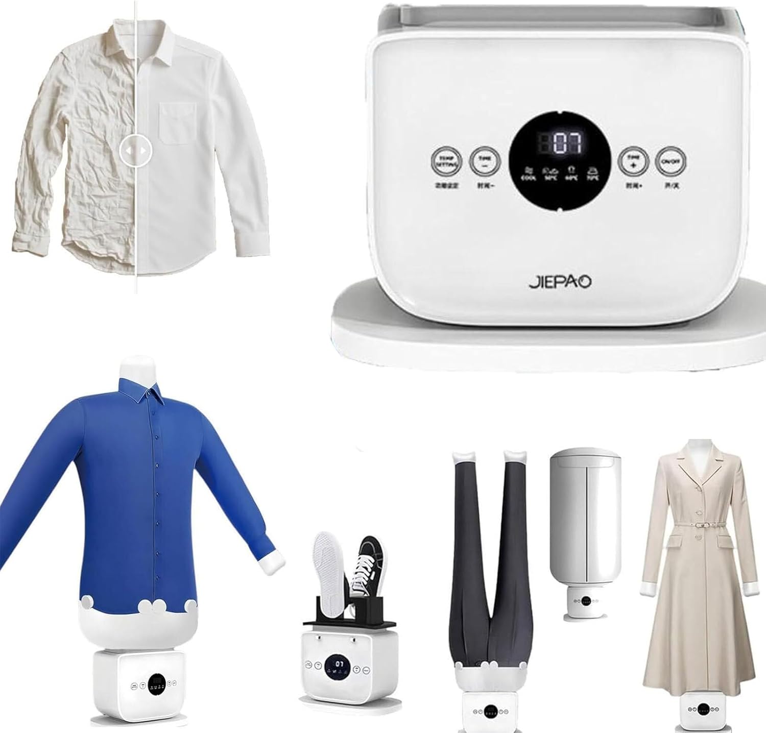 Automatic Ironing Machine, portable steam iron, 8 Minutes Quick Ironed Dry, 360° Without Blind Spots Drying, Shirt Iron