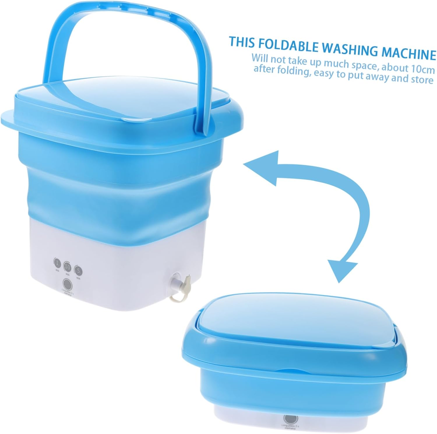 -in-one Portable Washer Machine 2.8l Capacity High-power Motor and Foldable for Easy Storage Travel