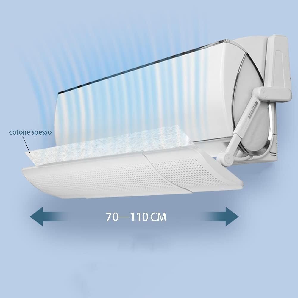 Air Conditioner Deflector - Retractable Windscreen for Wall Mounted Units, Prevents Direct Blowing, Home and Office Air Conditioner Accessory