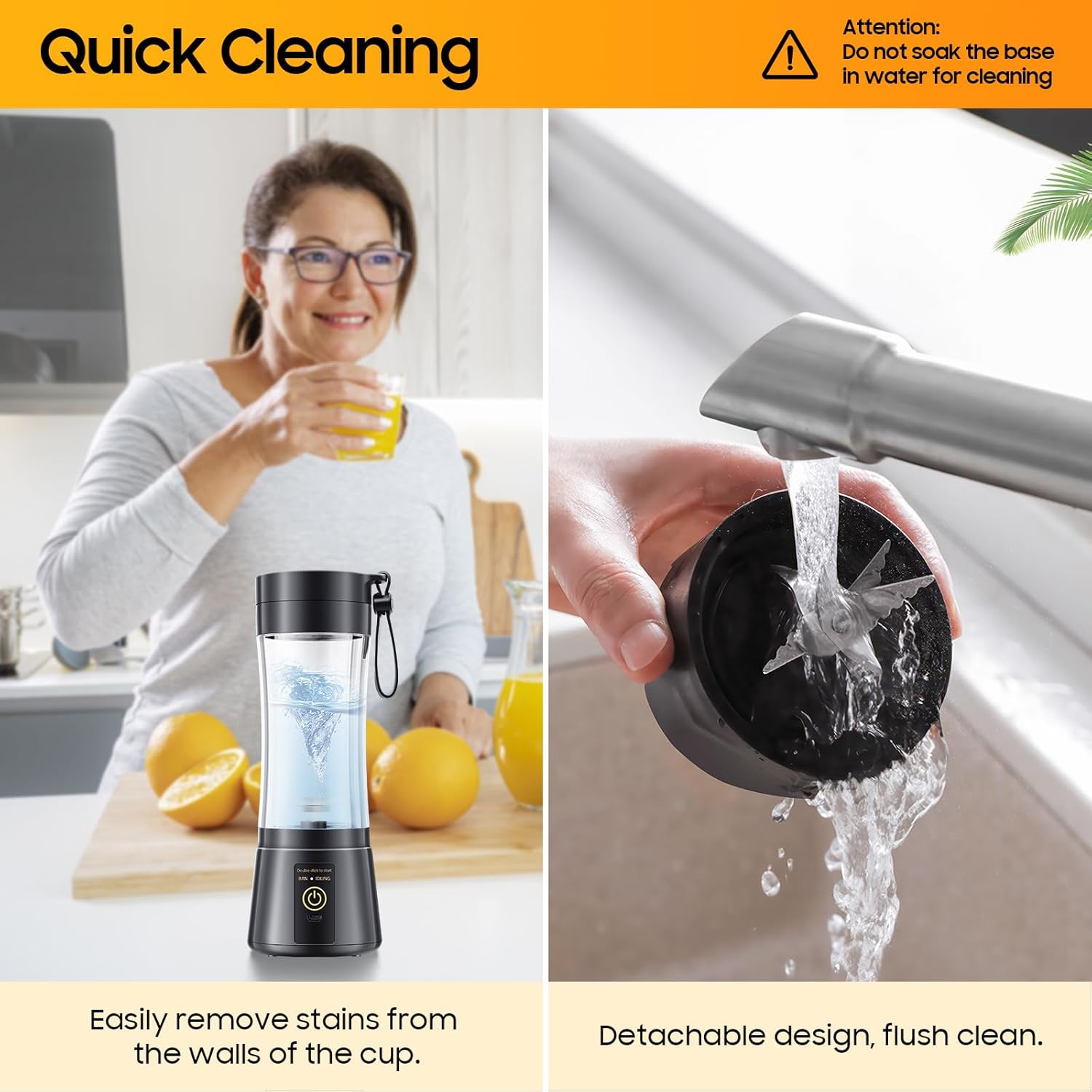 380Ml Cordless Personal Size Portable Blender - Blender Smoothies and Shakes, BPA Free Traveling Juice Cup with Powerful Blending, Freshly Squeezed in Sports/Travel/Home