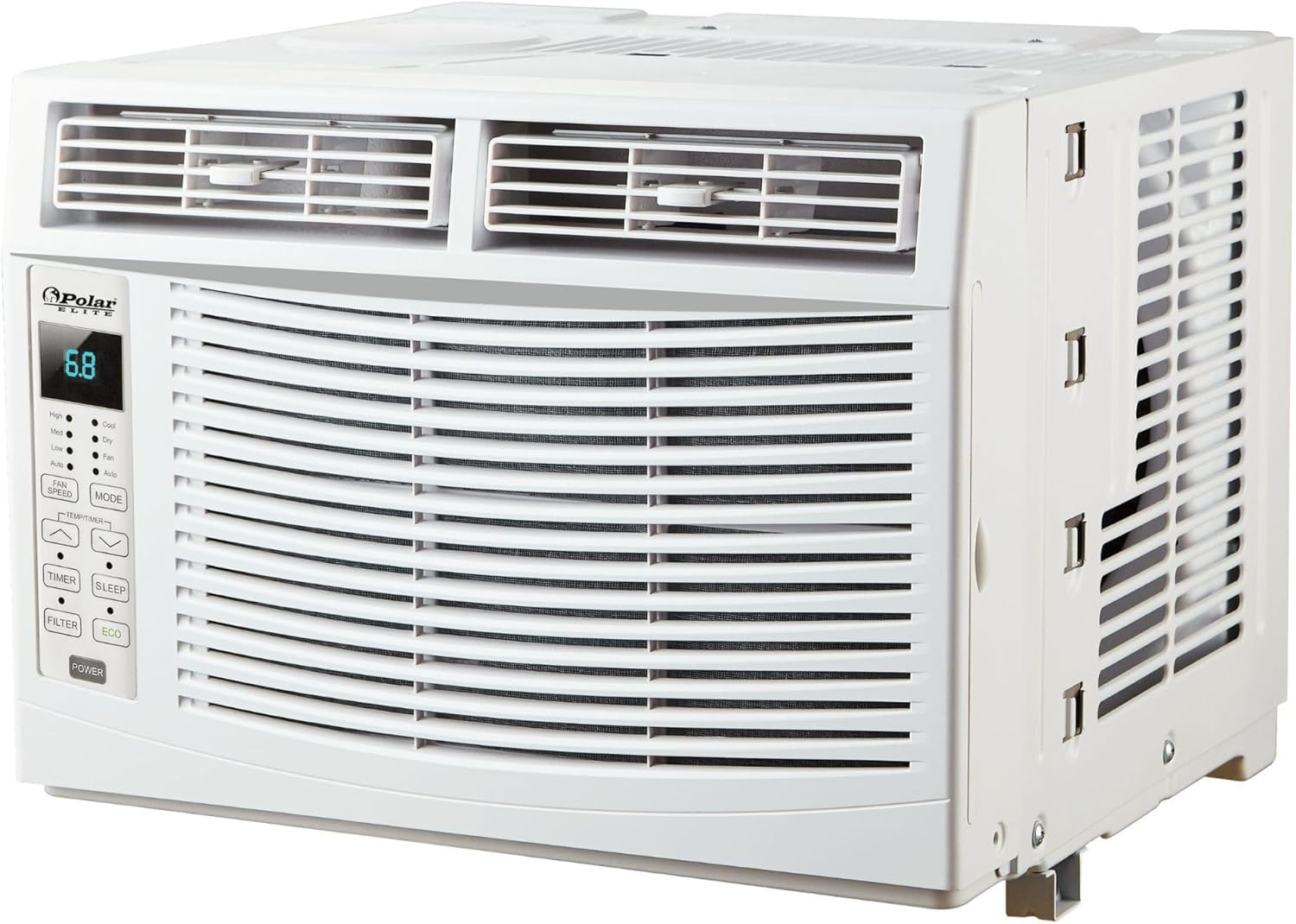 by Memorex 6,000 BTU Window Air Conditioner, Cools Up to 250 Sq. Ft., Quiet Operation, Cool/Fan/Dry Modes, Digital Display, Remote Control, Easy Install & 2-Year Warranty