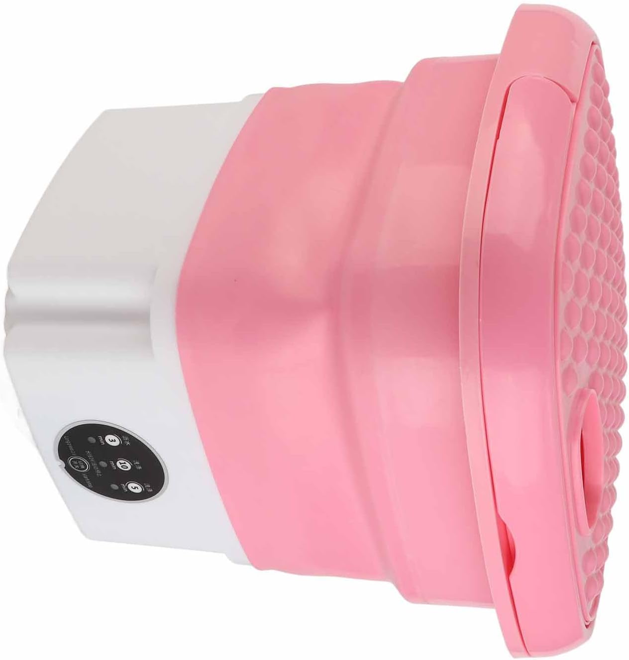 AYNEFY Portable Folding Washing Machine, 3 Modes Deep Washer for Home and Travel, TPE, PP, 10.2 x 8.1 x 8.1in (Pink)