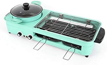 Electric Grill Tabletop BBQ,Two Large Non Stick Grilling Plates,Adjustable Temperature Control Clean Easy