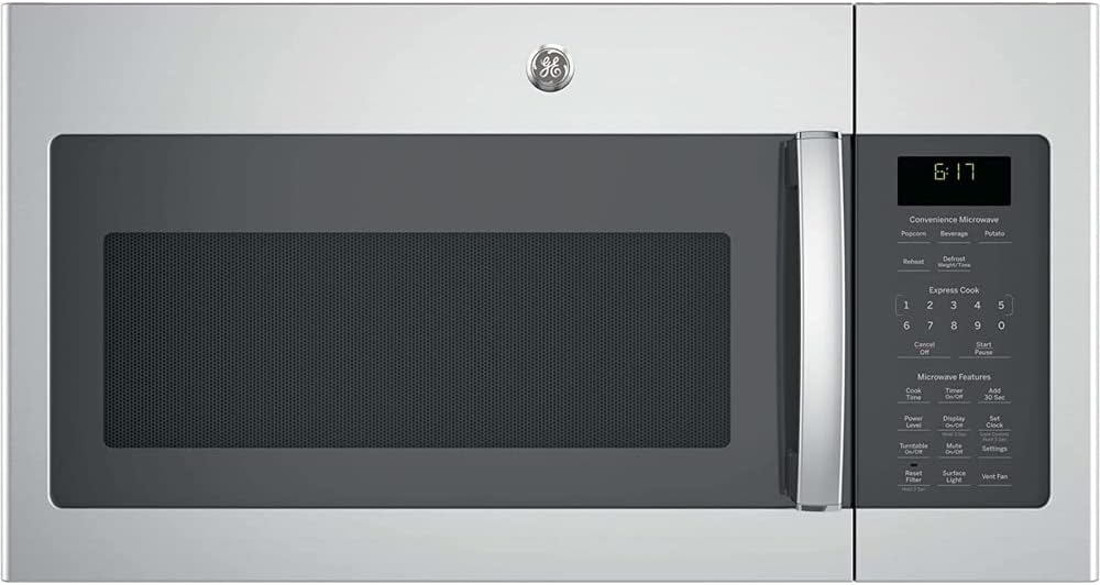 GE JVM6172SKSS 1.7 Cu. Ft. Over-the-Range Microwave Oven Stainless Steel Bundle with 2 YR CPS Enhanced Protection Pack