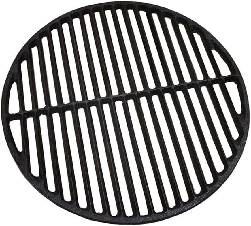 Round Cast Iron Cooking Grate Designed For Use With Charcoal And Gas Grills, Featuring Large Area For Efficient Outdoor Barbecue Cooking(37CM grid mesh)