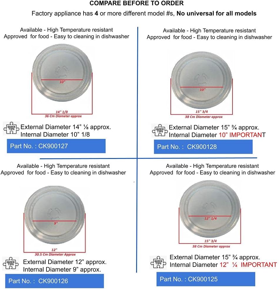 AP3130793 Microwave Turntable Tray Replacement (11 7/8 inches in diameter)