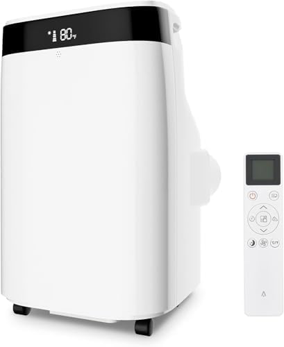 Portable Air Conditioner, 10000 BTU with 3-In-1 Cooling, Dehumidifier & Fan, Cools Rooms Up to 450 Sq. Ft, Window Kit Included, Remote Control for Bedroom/Office
