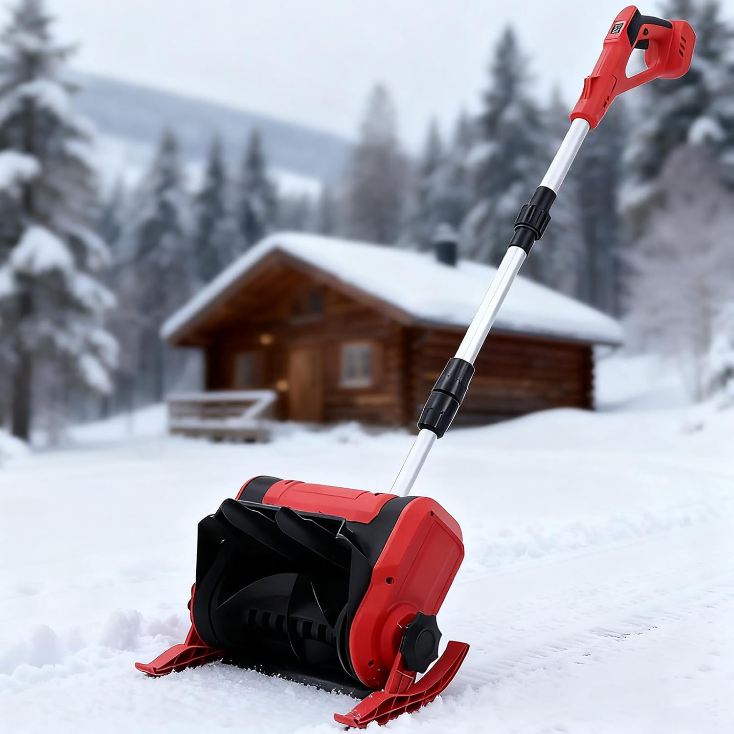 Cordless Snow Shovel, 20V | 13-Inch | 4-Ah Cordless Snow Blower, Battery-Powered Snow Blower with 4-Ah Battery & Quick Charger, Lightweight Snow Thrower for Driveway & Sidewalk