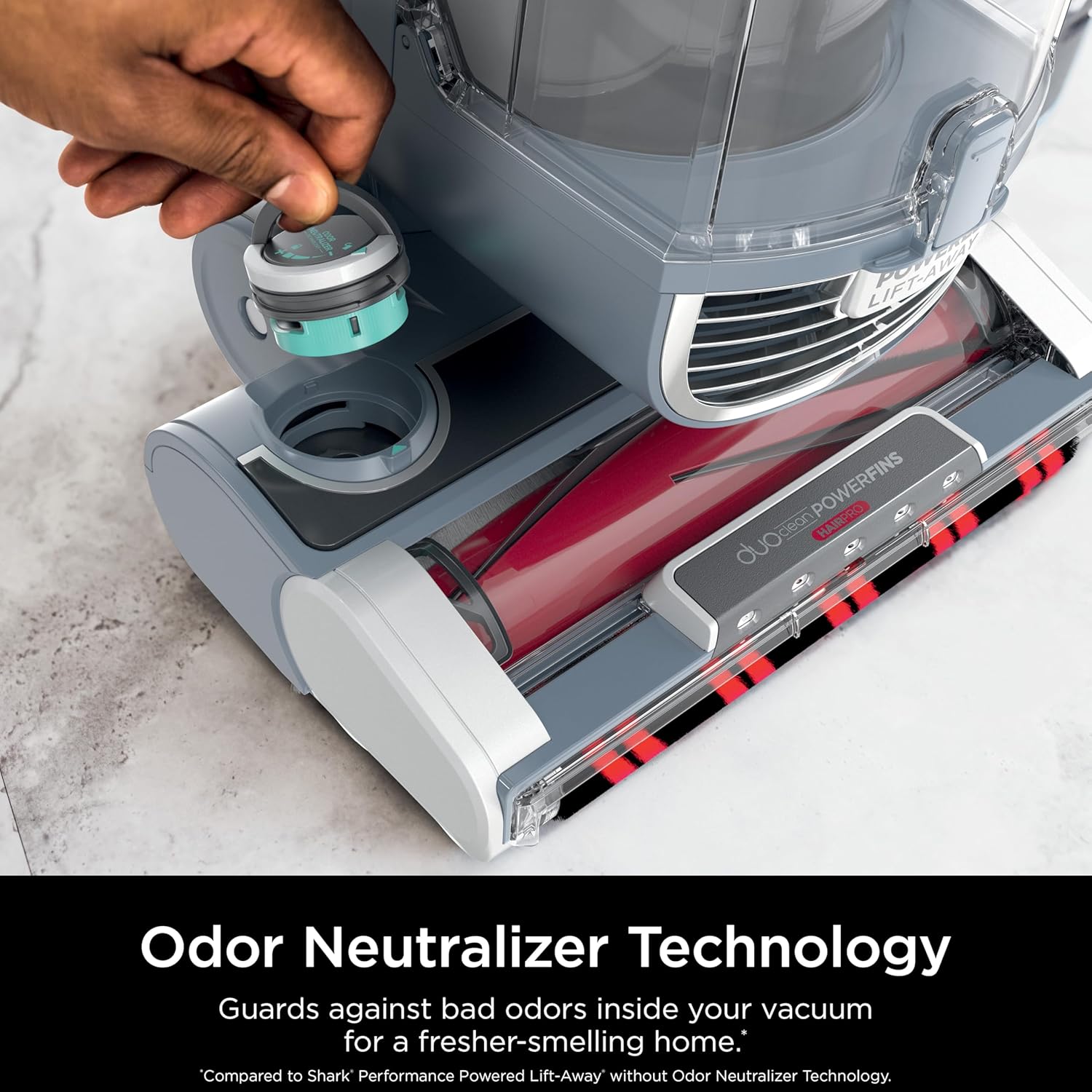 Shark Performance Powered Lift-Away Upright Vacuum, Ultra-Powerful Suction, No Hair Wrap, LED Headlights, Pet Hair Pickup, Carpets & Hardfloors, Odor Neutralizer Technology, Nordic Blue, UV2500