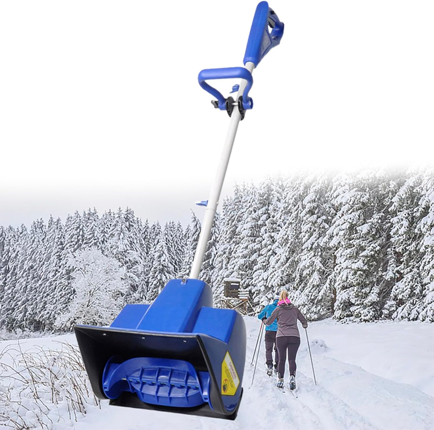 Electric Cordless Snow Shovel, 28cm Width, Battery Snow Blower, with 2 Battery & Quick Charger