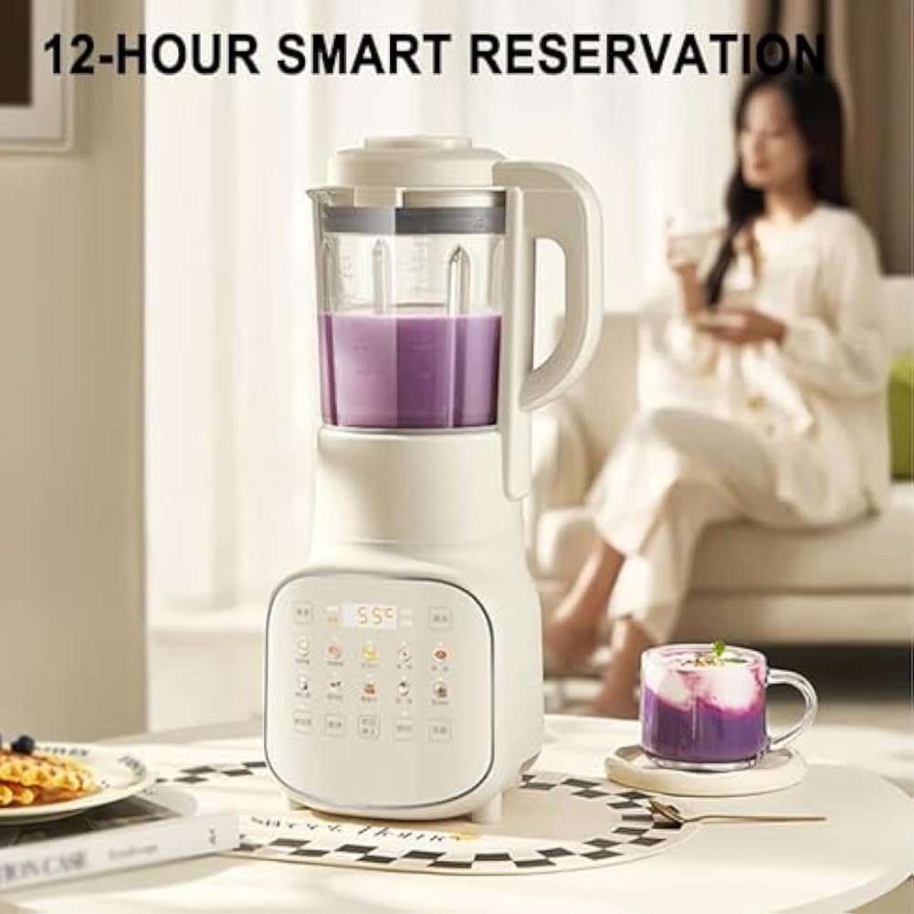 Commercial Blender Smoothie Maker, Household Multifunctional Food Processor, Silent Broken Wall Cooking Machine, 12h Smart Reservation, Can Make Smoothies, Milkshakes, Soy Milk, Juice and More