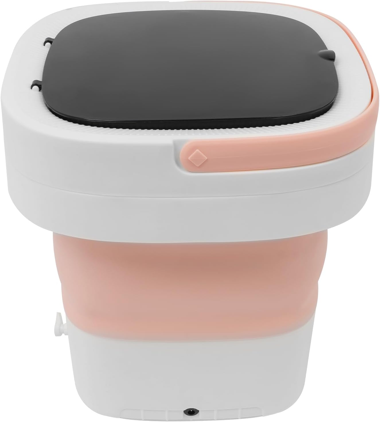 Mini Foldable Washing Machine, 12L Large Capacity Laundry Washer Cleaning for Underwear,Shirts,Small Delicates for Apartment,Hotel,Camp,RV,Travel (Pink)