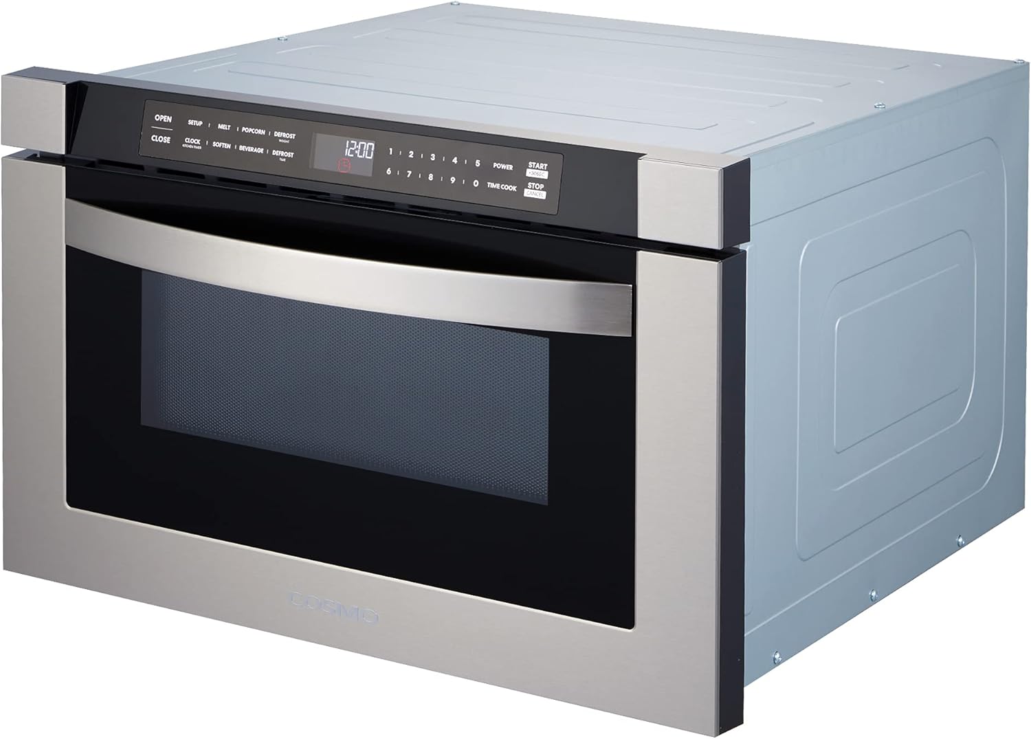 COSMO COS-12MWDSS 24 in. Haven Collection 1.2 cu. ft. Built-in Microwave Drawer, Touch Controls, Defrosting Rack in Stainless Steel