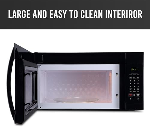Farberware Over-the-Range Microwave Oven, 1.7 Cu. Ft., 1000W, Sensor Cooking, Auto Reheat, Multi-Stage Cooking, Melt/Soften Feature, Child Safety Lock, LED Display - Space Efficient & Powerful