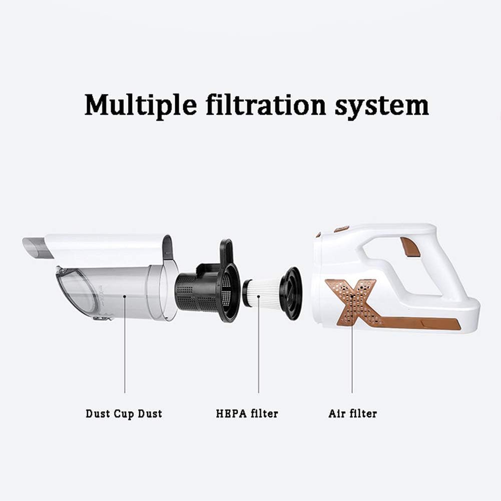 Handheld Vacuum Clean,Upright Vacuum Cleaner Cordless Vacuum Cleaner, Handheld Stick Vacuum Lightweight 5Kpa Power Suction 2-in-1 Rechargeable for Home and Car Cleaning