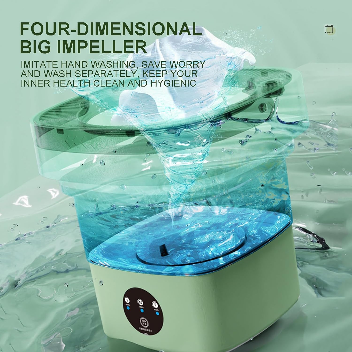 Foldable Portable Washing Machine, 6.5L Compact Mini Washing Washer Machine for Baby Clothes Underwear Laundry Apartment Dorms Rv Travel Camping (Color : Pink)